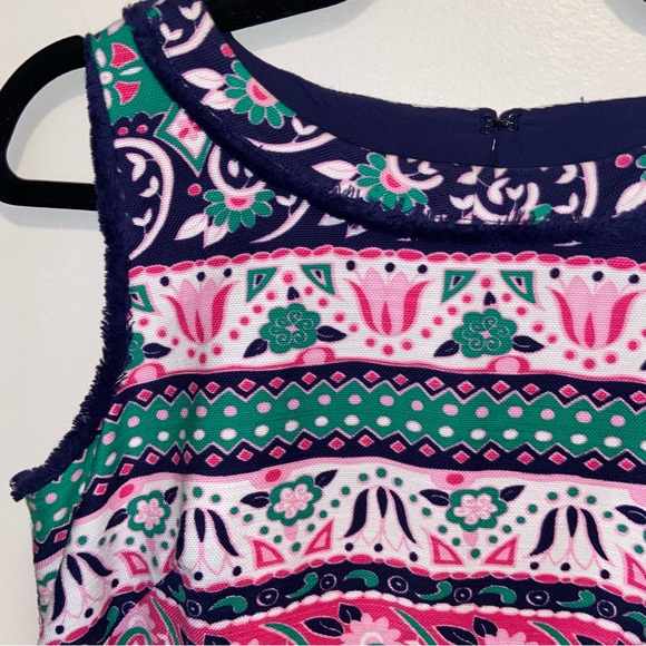 Talbots Dress Womens Size 8 Petite Sleeveless Sheath Colorful Multicolor Floral - Picture 6 of 14